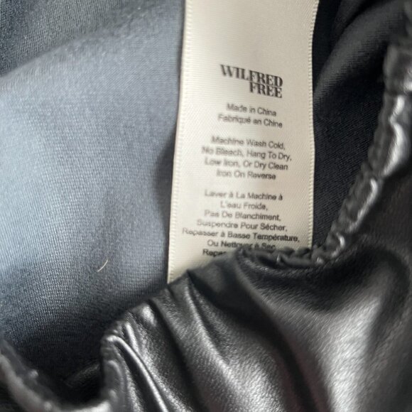 Aritzia Wilfred Daria Vegan Leather Leggings in Black Women's Size Small - Picture 4 of 12